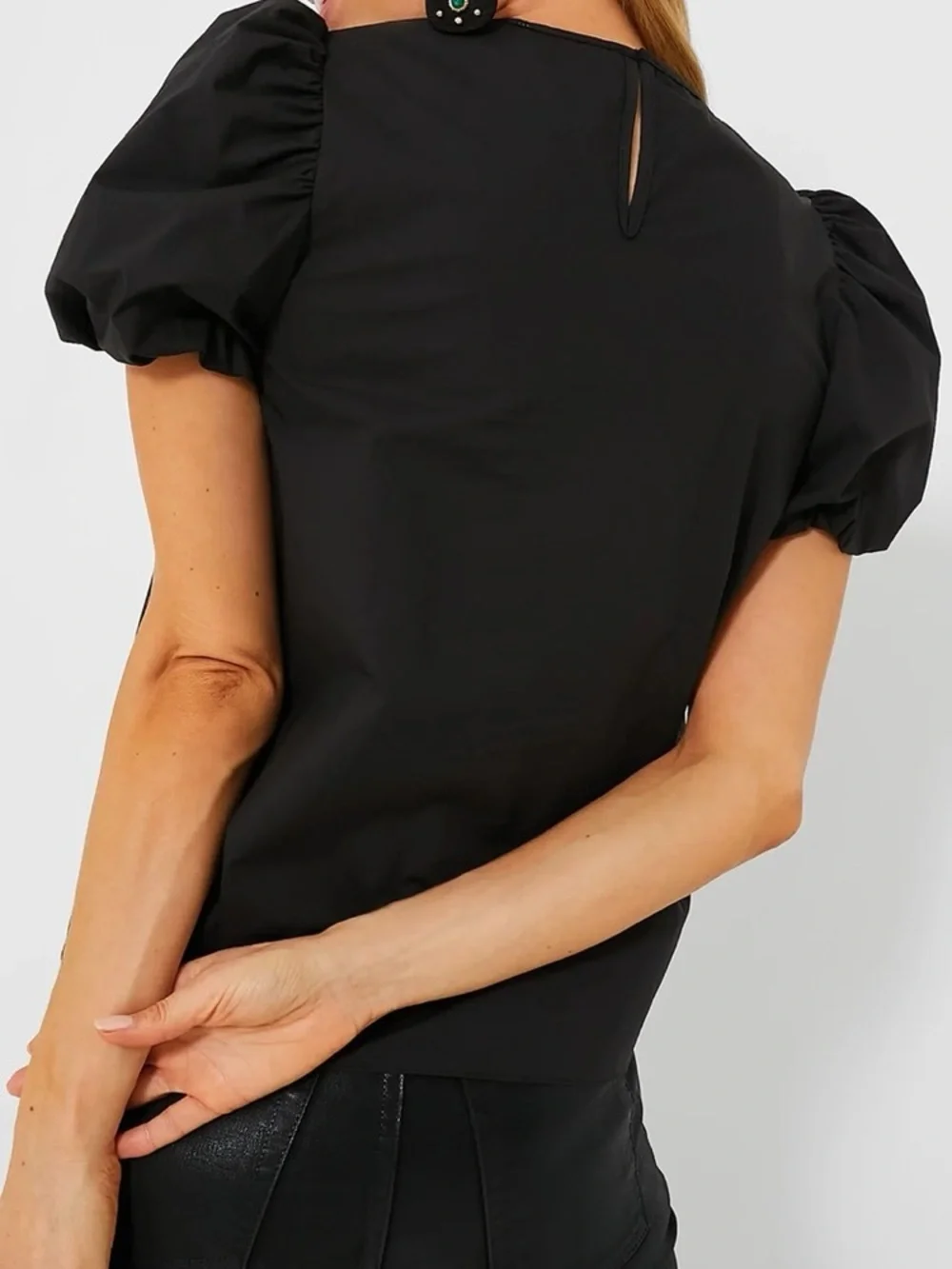 Tuckernuck HYACINTH HOUSE Black Keyhole Birdie Blouse Size XXS NEW
